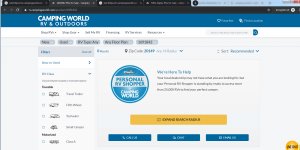 Camping World RV Error Page SEO Failing