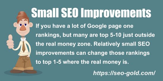 Small SEO Improvements Equals Big Gains